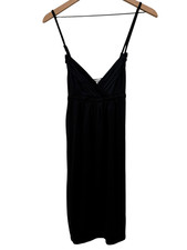 Vtg American Eagle Y2K Babydoll Cami Dress XS Black Sleeveless Grunge Preppy
