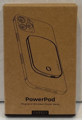 CASELY Power Pod Magnetic Wireless Power Bank Black PP-BK-MS NEW