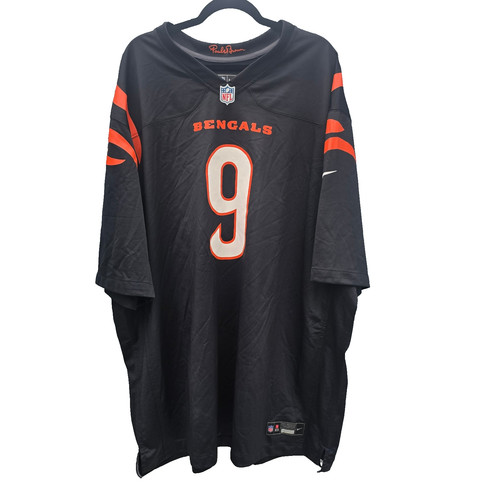 Nike Cincinnati Bengals Joe Burrow Men's Black Jersey - Black, Size 5XL EUC