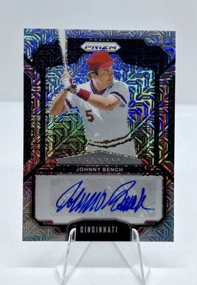 2025 Panini Prizm MLB Baseball Johnny Bench /25 Legends MOJO Auto Card