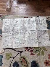 Country Charm Pavillon Plan Set Bauplan Vintage guter Zustand