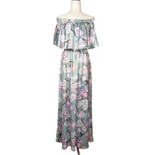 SHOW MW YOUR MUMU Women's Size XS Floral Hacienda Off-the-Shoulder Maxi Dress