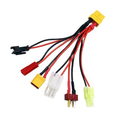 1 to 6 XT60 Splitter for 6 Port 30A Current Safe Battery Connection