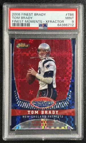 TOM BRADY PSA 9 2008 TOPPS FINEST #TB6 MOMENTS XFRACTOR X-FRACTOR 47/50 PATRIOTS