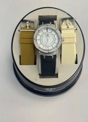 Techno Super Techno Round Women Diamond Watch M-6177 8D 0.80 Ct 3 Bands Included