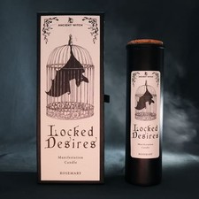 Ancient Witch Ritualkerze - mit Zauber Karte, Rosmarin, Hexerei, Manifestation