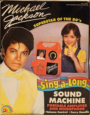 VINTAGE MICHAEL JACKSON LJN TOYS SOUND MACHINE SING A ALONG 1984 New Open Box