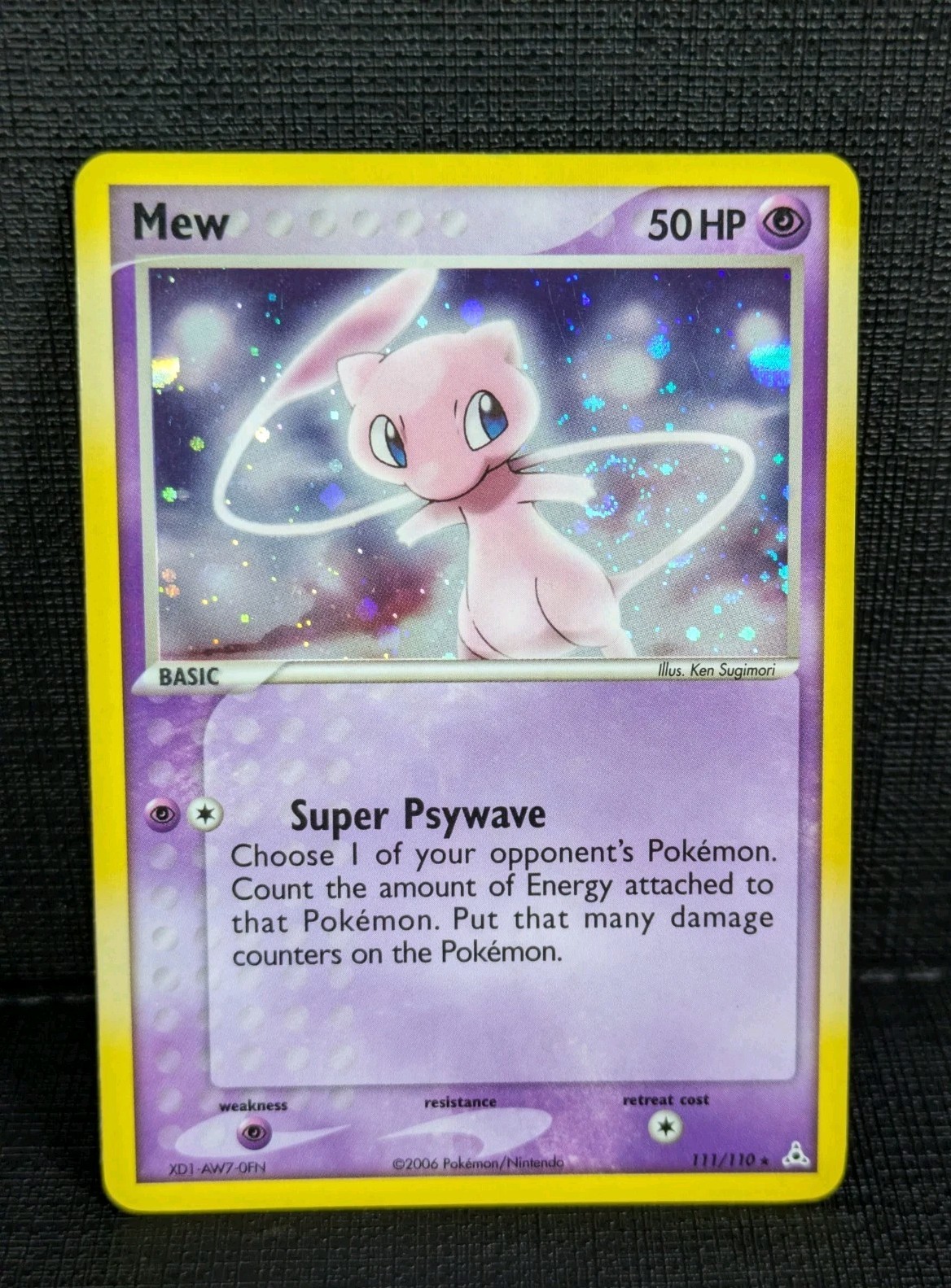 Mew 111/110 EX Holon Phantoms Holo Secret Rare NM *Perfect Swirl*