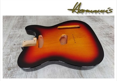 Tele 2 Piece Erle/Alder Body, SSS Route, Finish 3 Tone Sunburst, nur 2,25 kg