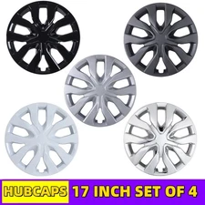 4 Pack Wheel Covers 17 " Hubcaps Replacement For 2014-2020 Nissan Rogue Snap-On