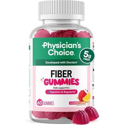 Physician's Choice Prebiotic Fiber Gummies , No Added Sugar Gut Digest Support