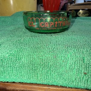 Vintage  Green and Red El Capitan Lodge & Casino Ashtray Hawthorne Nevada