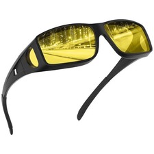 Night Driving Glasses Anti Glare Polarized Night Vision Fit Over for Men Women