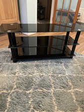 AVF Glass Stand For TV’s up to 65” Black 