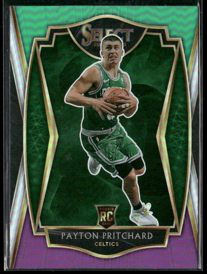 2020-21 Panini Select Payton Pritchard #196 Green White Purple RC Celtics