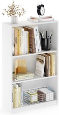 Jaya Book Shelf 3-Tier Bookshelf Bookcase with Adjustable Shelves