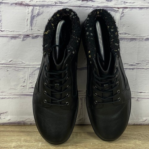 Abeo Elda Black Soft Leather Lace-Up Booties Women's Size 8 Comfort Ankle Boots - Picture 6 of 9