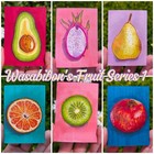 ACEO Original Pomegranate - Fruit Series 1 by Wasabibon, Signed, Mixed Media — photo 4