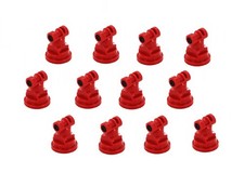 Pack of 12 - TeeJet Wide Angle Flat Spray Tips Red 110° Polymer Visiflo