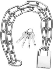 40 Inch/1 Meter Stainless Steel Security Chain Lock with Anti-Cut Padlock  2 Ke