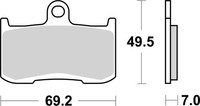 Bremsbelagsatz Scheibenbremse Prime - Sinter - SA Brembo 07KA23SA FüR Suzuki GSX
