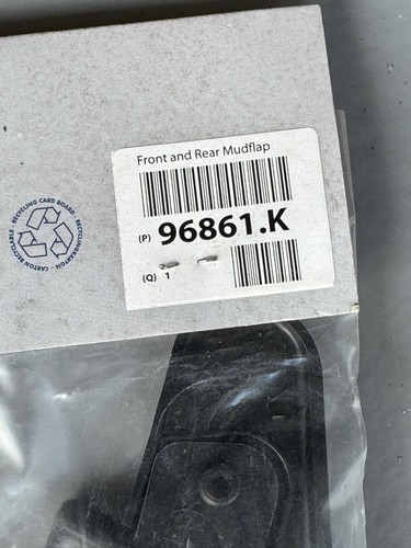 96861K Genuine Peugeot 106 S1 91-96 Rear Mud Flaps BNIB also fits 205/306/405 - Picture 2 of 4