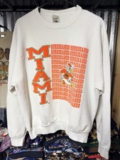 Vintage Miami Hurricanes Ibis Sebastian Crewneck Fruit Of The Loom XL