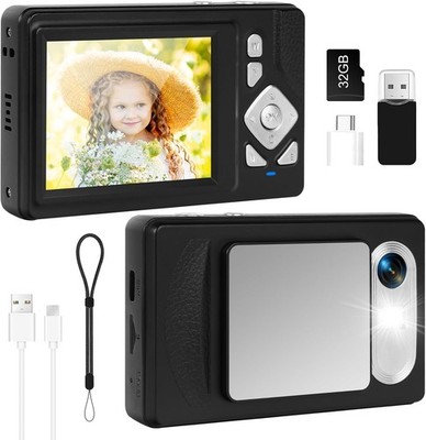 Digital Camera 4K 48MP UHD Autofocus with 2.83'' LCD Screen with 32GB SD Card