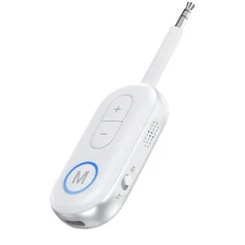  Airplane Bluetooth Adapter for Headphones, Bluetooth Transmitter for TV White
