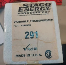 New Staco Energy Type 291 Variable Autotransformer 