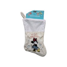 Ruz Disney 100 "My 1st Christmas" MINNIE MOUSE 11" Plush Stocking ONLY Read NWT