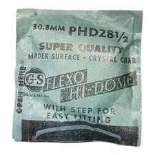 Germanow-Simon Mach (GS) PHD28 1/2 Watch Crystal 30.8mm NOS Part Flexo Hi-Dome