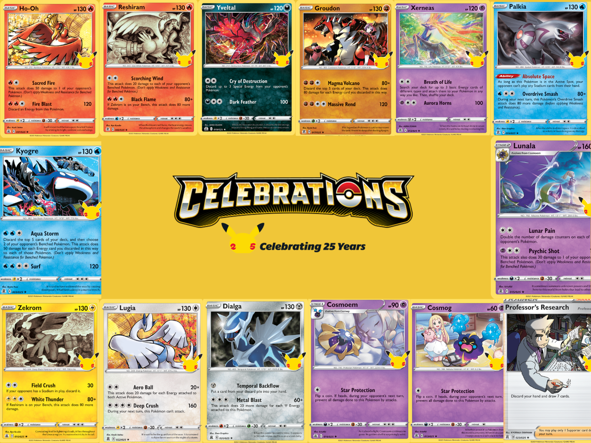 2021 Pokemon 25th Anniversary Celebrations Singles - Choose Your
