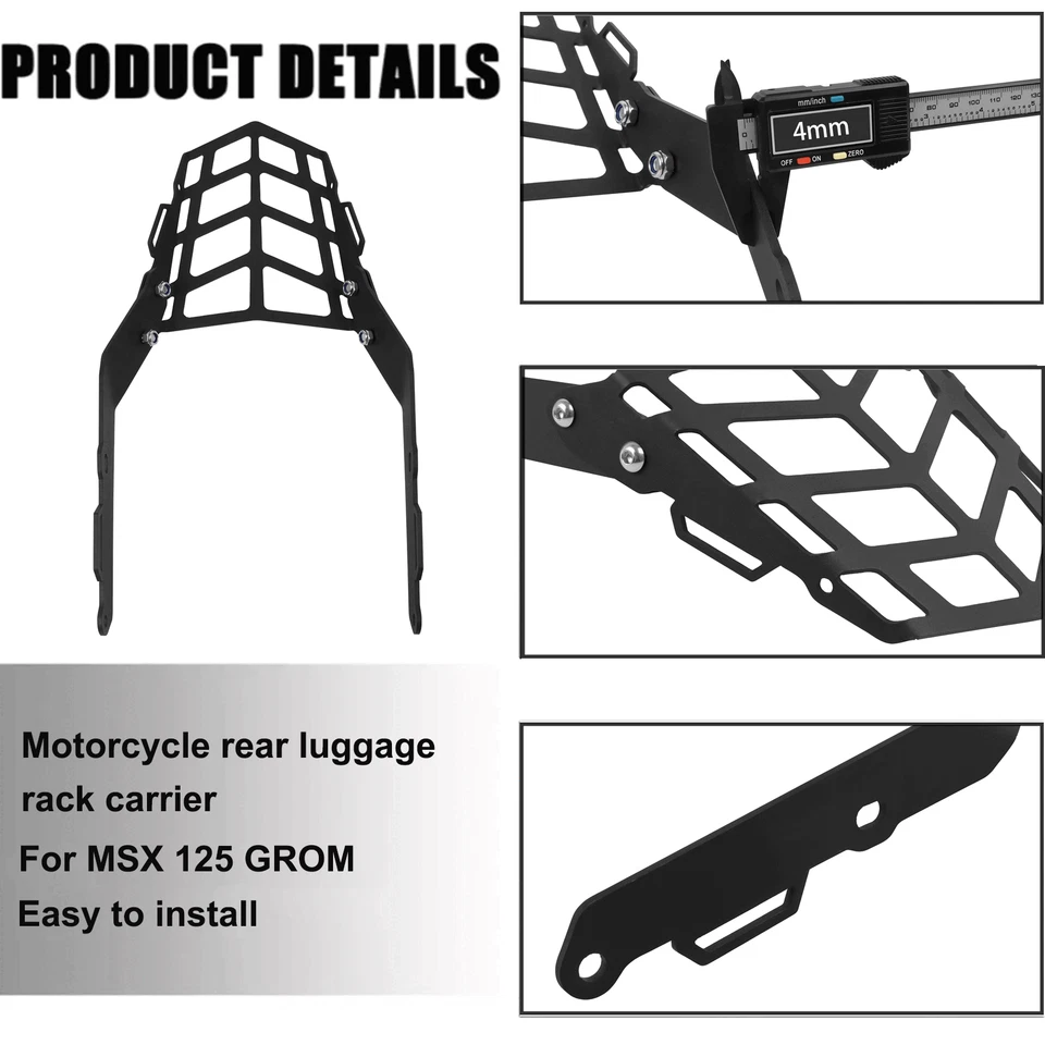 Portaequipajes trasero portaequipajes para Honda GROM 125 MSX 125 2021-2023 2022 Foto 4 de 4