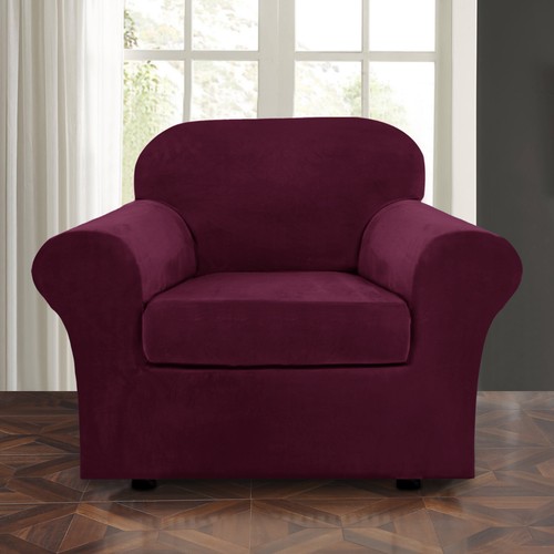 Fundas modernas para muebles de felpa de terciopelo elástico para sofá con fundas de cojín - Imagen 28 de 105