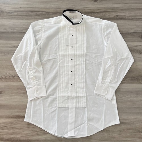 Neil Allyn Tuxedo Formal Shirt Mens Medium 32/33 Sleeve Pintuck Front White NWT