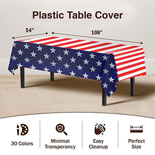 6-Pack Premium Rectangle American Flag 54in. X108in. Rectangle Patriotic - Bild 3 von 6