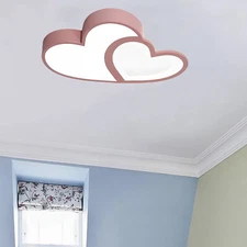 Modern Heart Shape LED Flush Mount Pendant Lamp Ceiling Light Chandelier Fixture