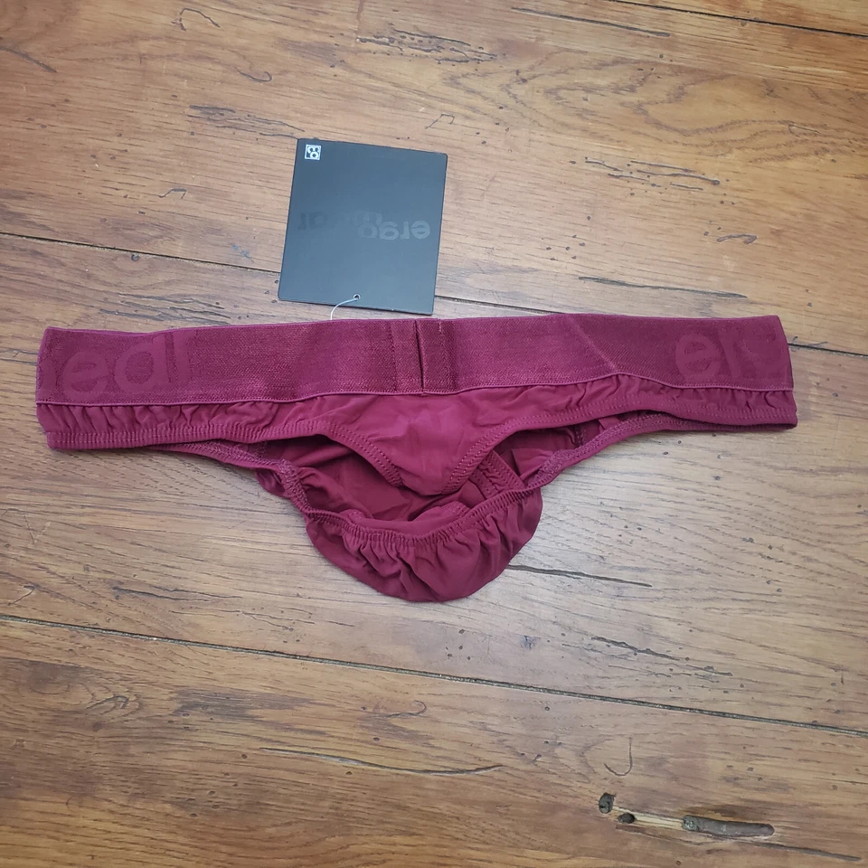 ErgoWear Para Hombres XL Tanga Sensación XV Bolsa Abultada Ropa Interior Rojo Borgoña Foto 3 de 4