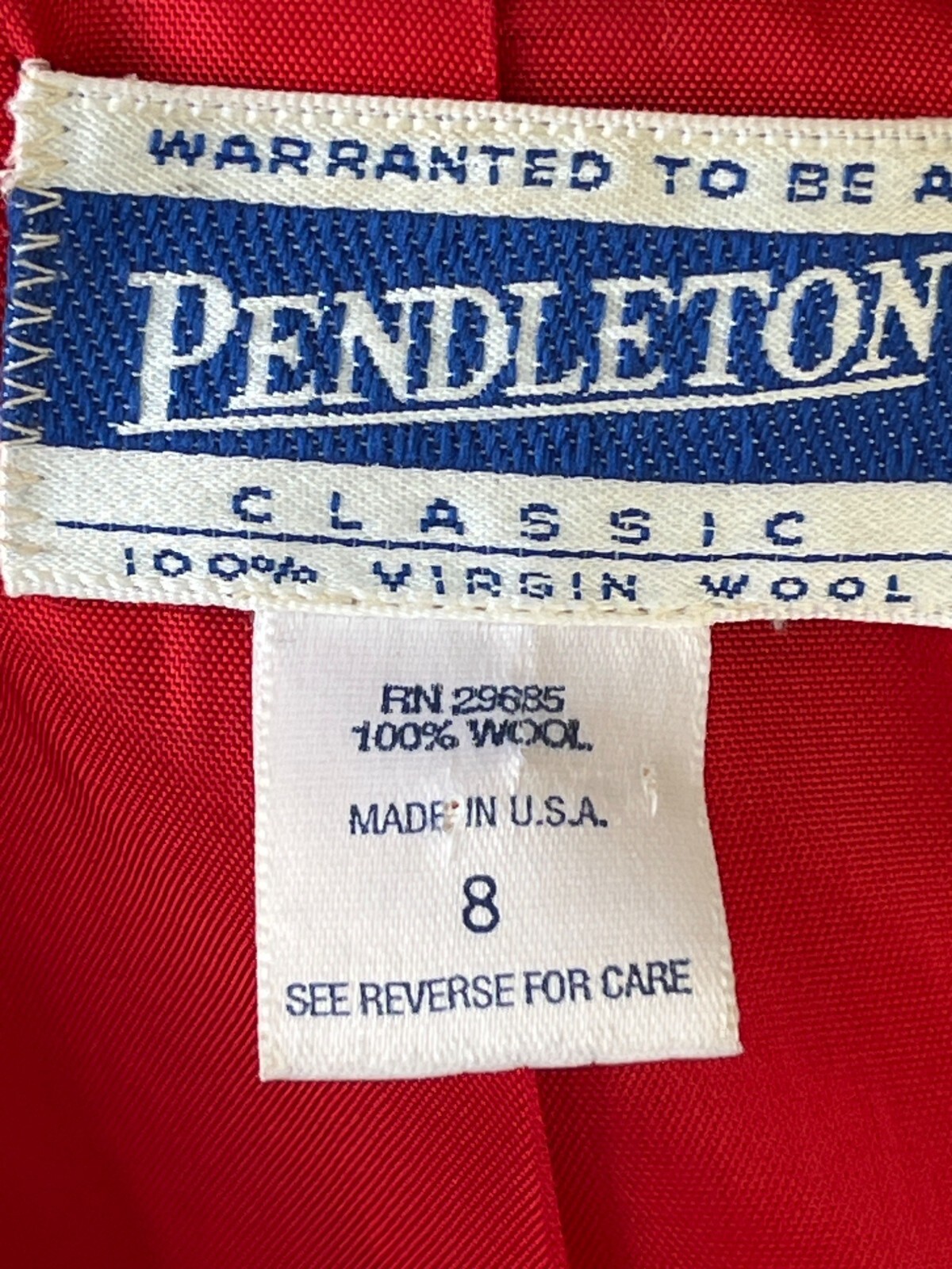 Pendleton Womens  Classic Solid Red Blazer Jacket… - image 7