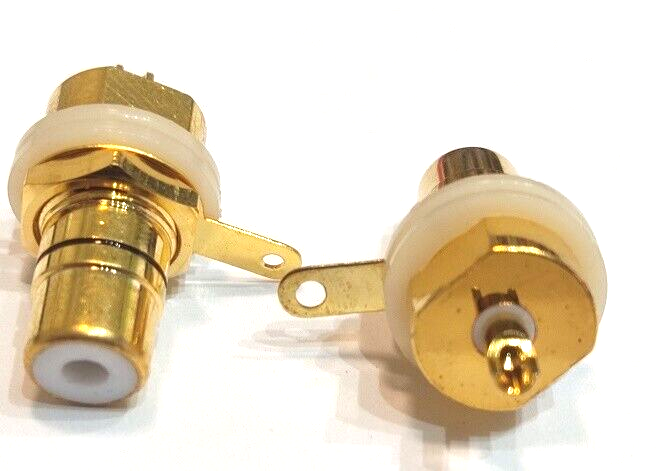 FURUTECH FP-900 G - Coppia Di Prese RCA Da Pannello Con Corpo In Ottone - Foto 5