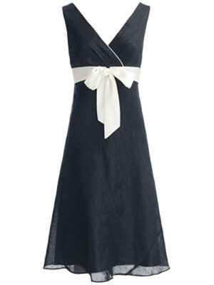 Monsoon CORINNE Size 12 Black Silk Linen Ladies Dress Party Wedding Evening  | eBay UK