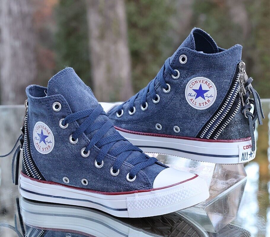Converse CT All Star Hi Tri Zip Sparkle Women's Size 6 Navy Converse CT All Star Hi Tri Zip Sparkle Women's Size 6 Navy