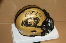 SF 49ERS BILL ROMANOWSKI 53 SIGNED RIDDELL RAVE MINI HELMET SUPER BOWL CHAMP BAS