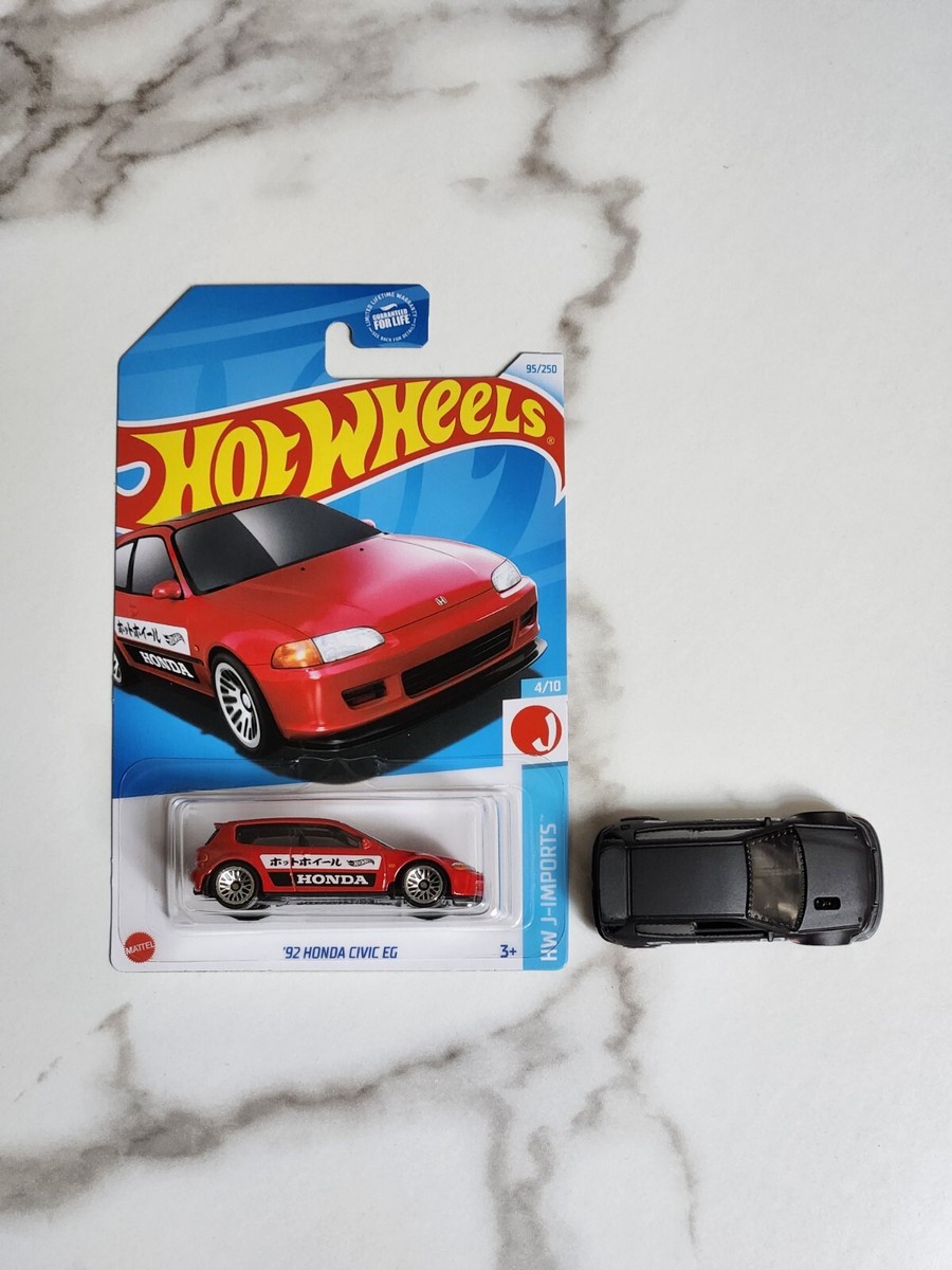 2024 Hot Wheels Red 1992 Honda Civic Eg Si Hatchback & Black