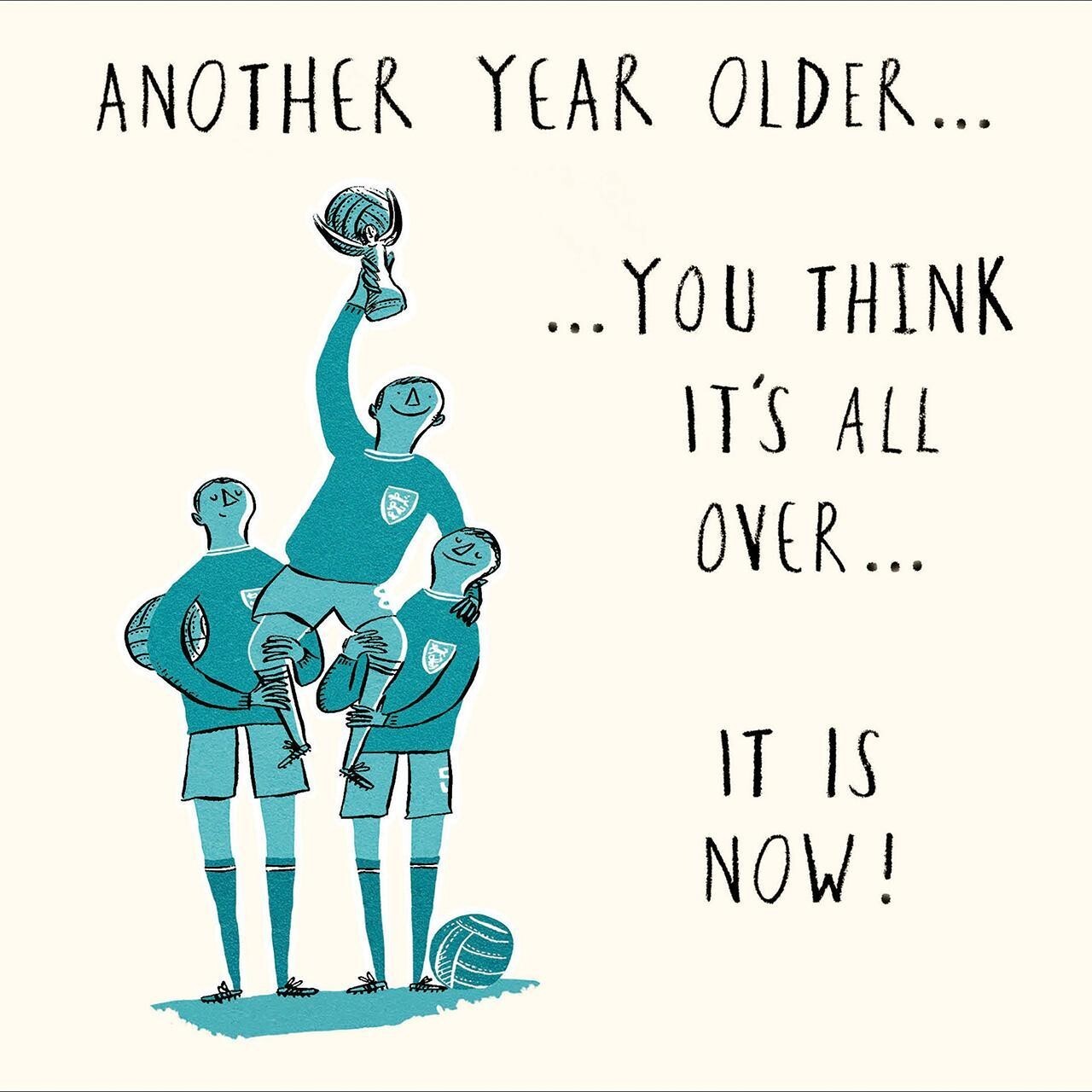 Artisic Birthday It's All Over Card - Adam Larkum - Livin' It - Woodmansterne