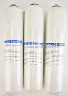 3-PACK - FW Water Cooler Scale Control Carbon Block Filter 1700 Gallons 0.5 GPM