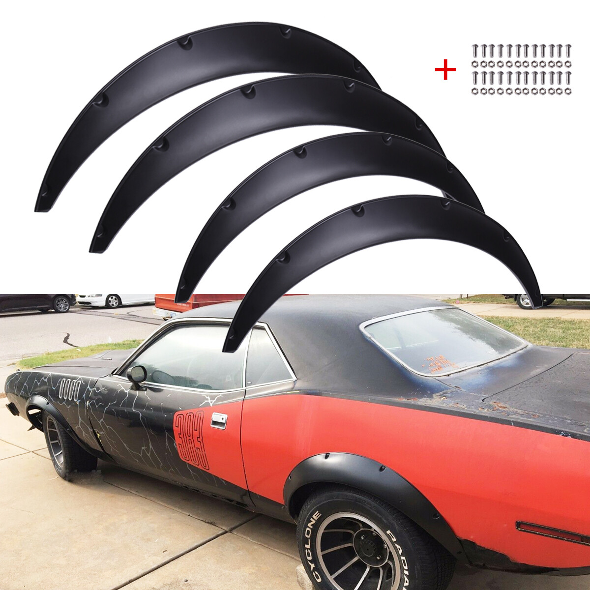 For Plymouth Cuda Barracuda Car Fender Flares Extra Wide Wheel