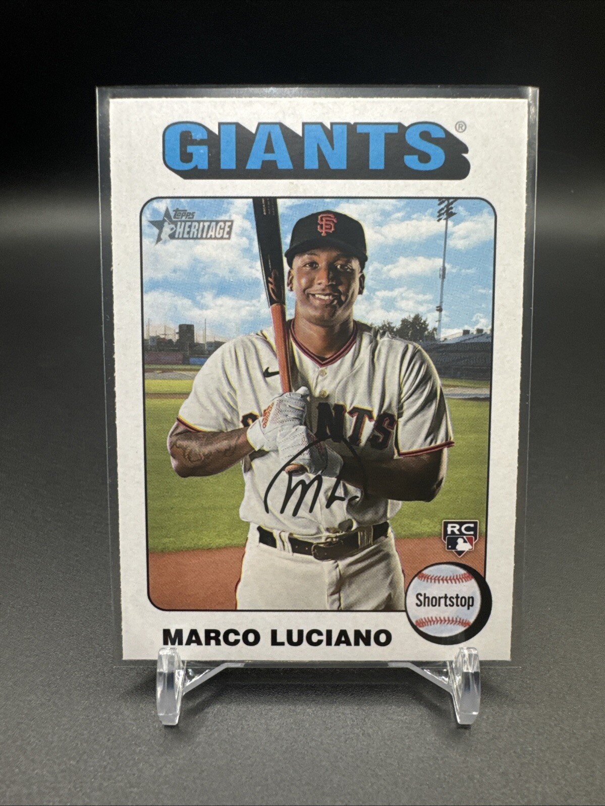 2024 Topps Heritage Marco Luciano Rookies White Border #391 (RC) Giants