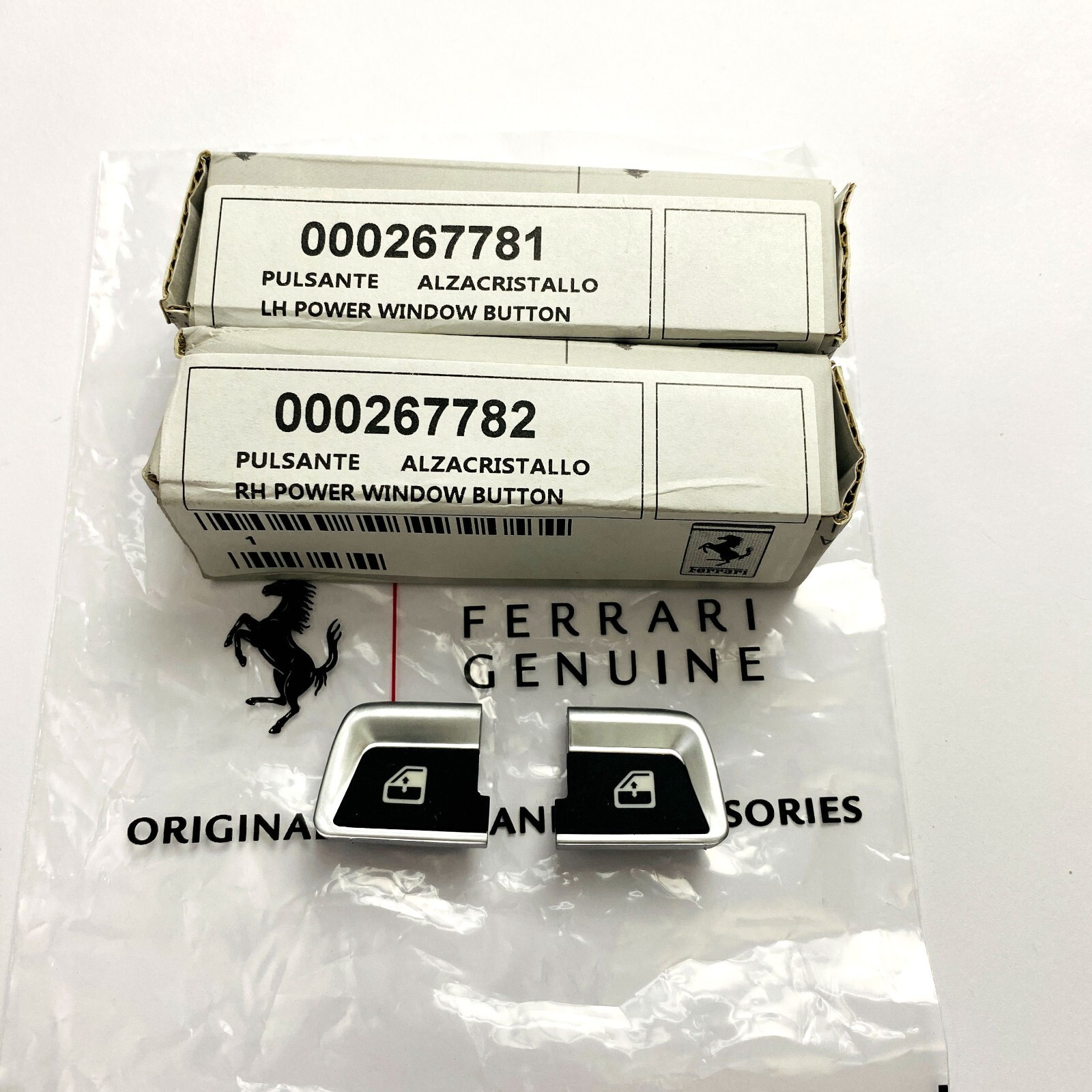 Ferrari F12 Power Window Switch Button Left&Right KIt New 267781&267782